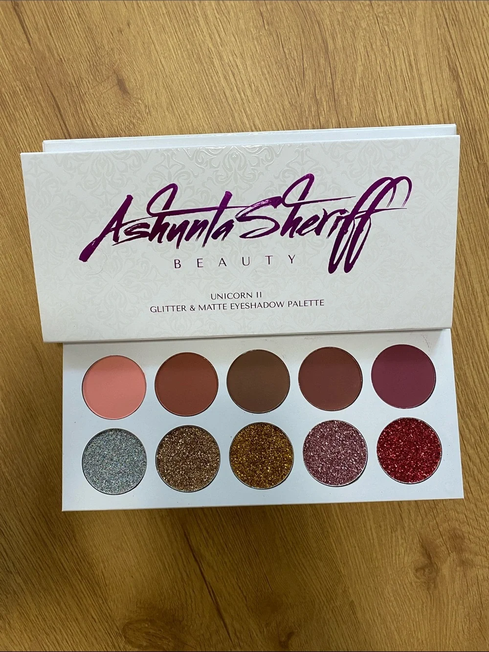 Unicorn II Eyeshadow Palette — Pink & Brown Tones with Glitter